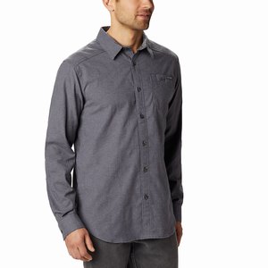 Columbia Camisas Casuales Cornell Woods™ Flannel Hombre Grises Oscuro (921HRWVQZ)
